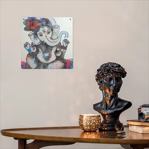 Ganesh Square Iron Painting (Multi-Size)