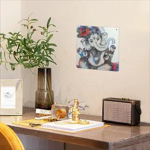 Ganesh Square Iron Painting (Multi-Size)