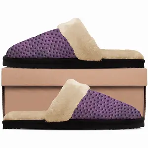 Men Holes Purple Fuzzy Slippers