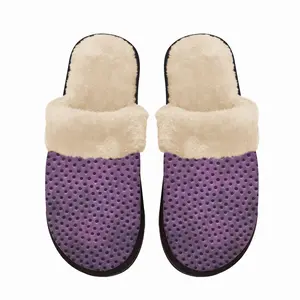 Men Holes Purple Fuzzy Slippers