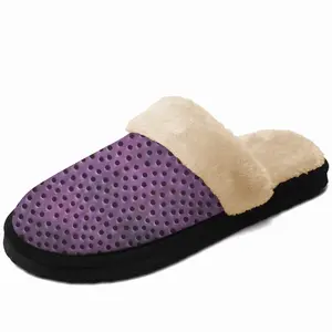 Men Holes Purple Fuzzy Slippers