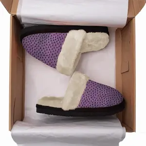 Men Holes Purple Fuzzy Slippers