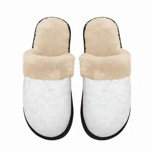 Men White-Soft Colorful Fuzzy Slippers