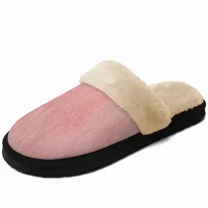 Men Pink Fuzzy Slippers