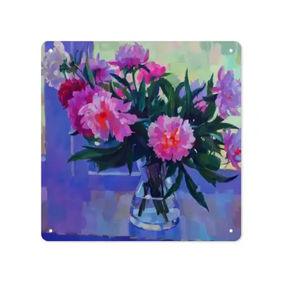 Peonies Square Iron Painting (Multi-Size)