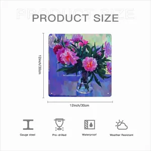 Peonies Square Iron Painting (Multi-Size)