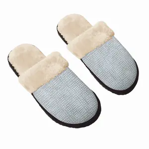 Men Silver Fuzzy Slippers