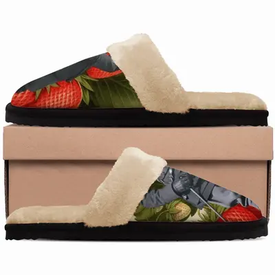 Men Major Strawberry Fuzzy Slippers