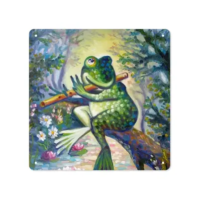 Frog Song Square Iron Painting (Multi-Size)