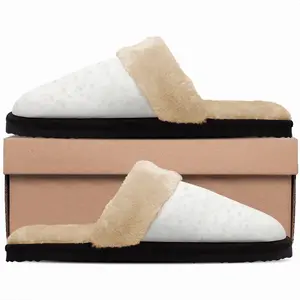 Men Bloomers White Fuzzy Slippers