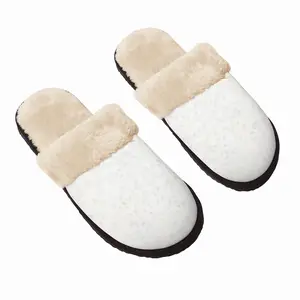 Men Bloomers White Fuzzy Slippers