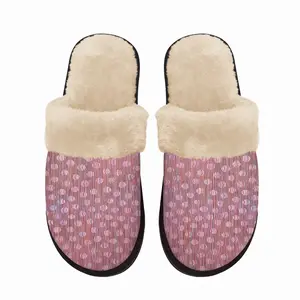 Men Spindles Pink Fuzzy Slippers