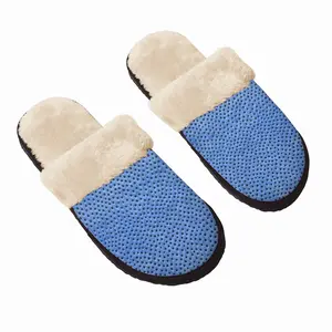 Men Ultramarin Fuzzy Slippers