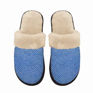 Men Ultramarin Fuzzy Slippers