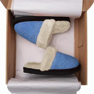 Men Ultramarin Fuzzy Slippers