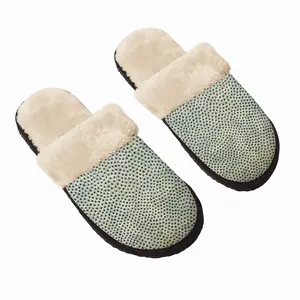 Men Yellow-Green Fuzzy Slippers