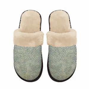 Men Yellow-Green Fuzzy Slippers