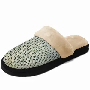 Men Yellow-Green Fuzzy Slippers