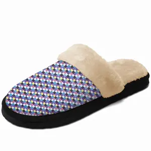 Men Colorful Fuzzy Slippers