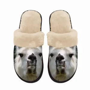 Men Llama Look Fuzzy Slippers