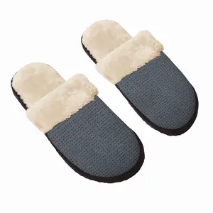 Men Anthracite Fuzzy Slippers