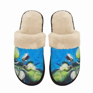 Men Still Green Little Appell Fuzzy Slippers