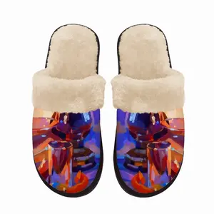 Men Glass Fuzzy Slippers