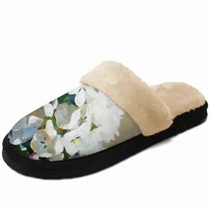 Men Apple Blossom Fuzzy Slippers