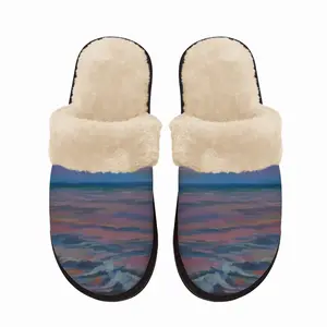 Men Sunset On The Sea Fuzzy Slippers