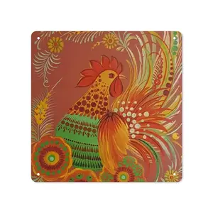 Joyous Rooster Square Iron Painting (Multi-Size)