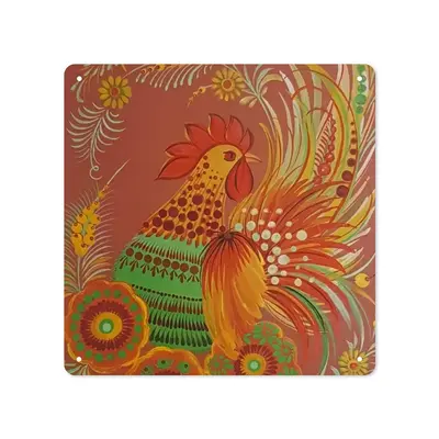 Joyous Rooster Square Iron Painting (Multi-Size)