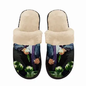 Men Lviv Flower Saleswoman Fuzzy Slippers