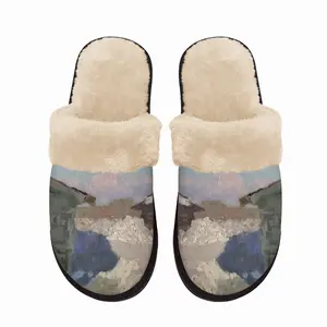 Men Snow Is Melting Fuzzy Slippers