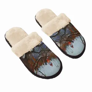 Men The Sun Has Set Fuzzy Slippers