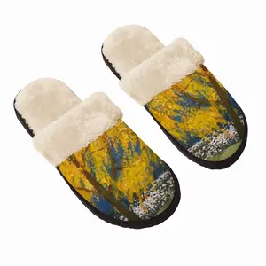 Men Golden Rain Fuzzy Slippers