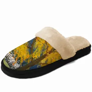 Men Golden Rain Fuzzy Slippers