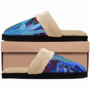 Men Flower Bed Fuzzy Slippers