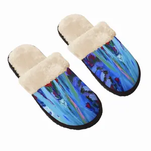 Men Flower Bed Fuzzy Slippers