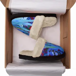 Men Flower Bed Fuzzy Slippers