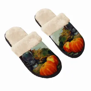 Men Autumn Still Life Fuzzy Slippers