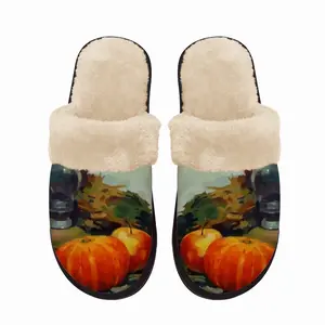 Men Autumn Still Life Fuzzy Slippers