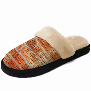 Men Polyptic Window Sugag Fuzzy Slippers