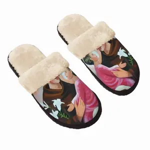 Men Saint Anthony Fuzzy Slippers