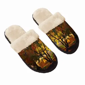 Men Autumn Sunset Fuzzy Slippers