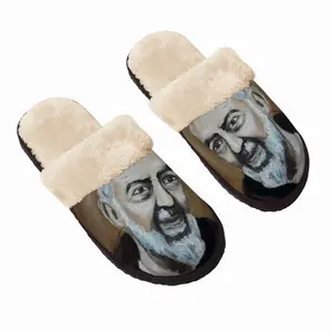 Men Saint Padre Pio Fuzzy Slippers