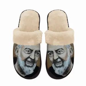 Men Saint Padre Pio Fuzzy Slippers