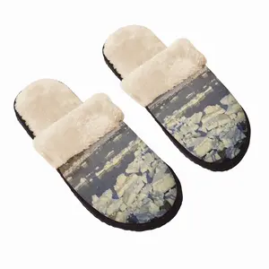 Men Ice Drift On The Oka Fuzzy Slippers