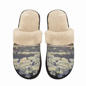 Men Ice Drift On The Oka Fuzzy Slippers