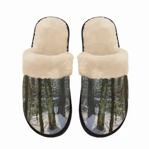 Men Sparkling Snow Fuzzy Slippers