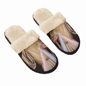 Men Divine Mercy Fuzzy Slippers